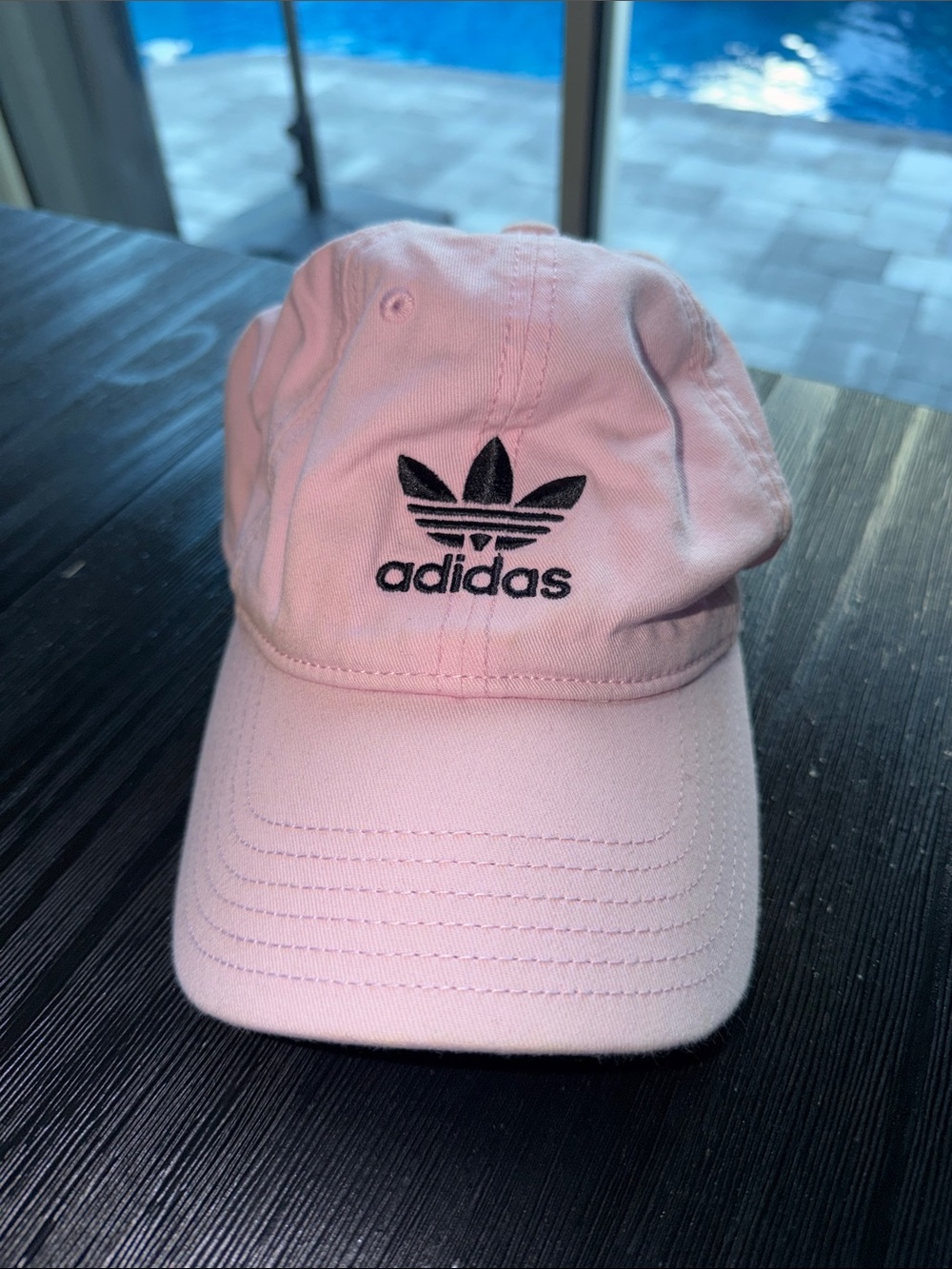 adidas Kids Light Pink Trefoil Cap with Black Logo